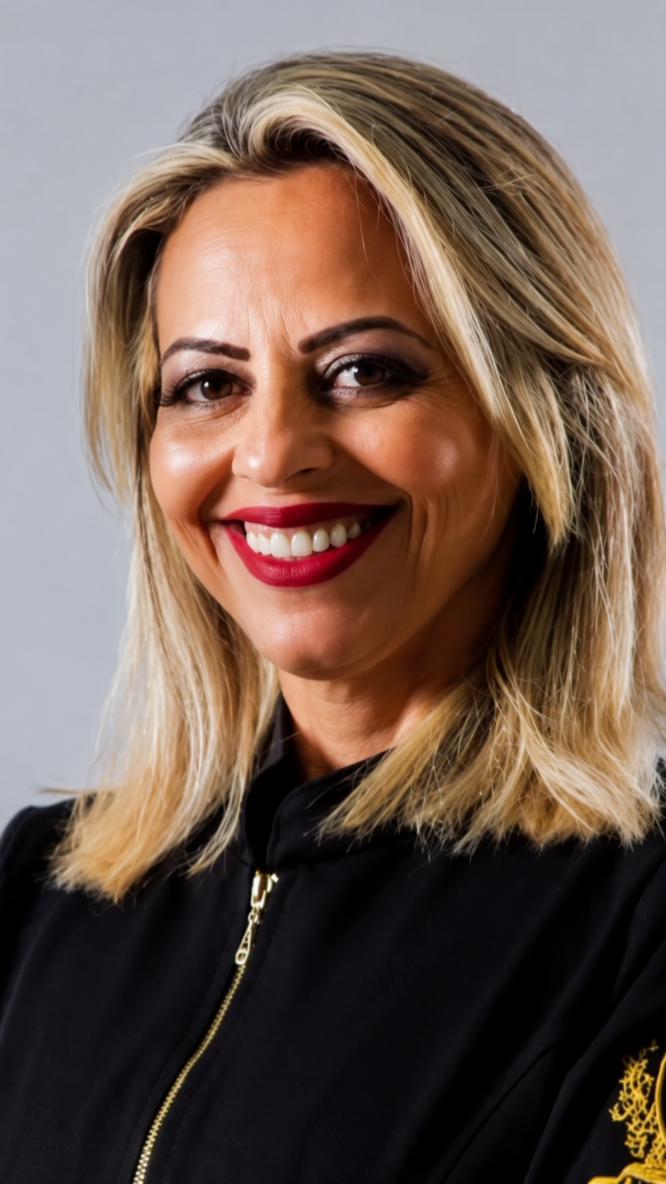 Dra. Natália Bezerra, dentista, em ambiente clínico moderno